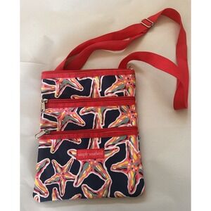 Simply Southern Pink Blue Yellow STARFISH CROSSBODY PURSE BAG 8" X 10"‎ BxQ